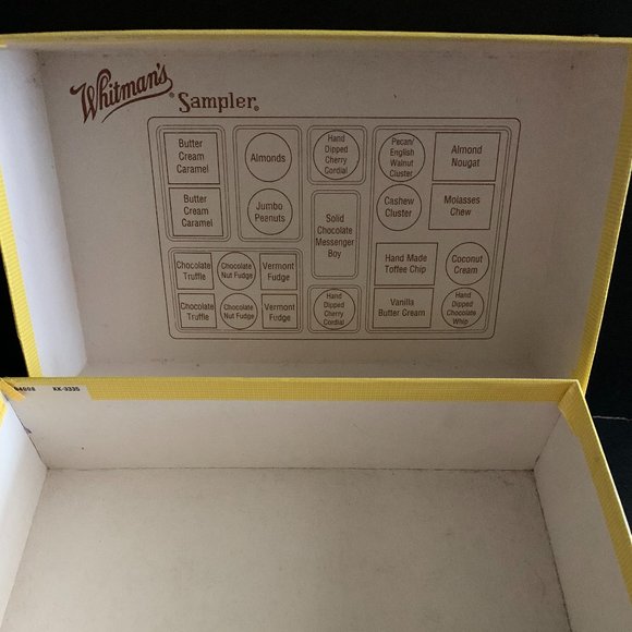 3 - 1980-2000's Vintage Total Whitman's Sampler Assorted Chocolate Boxes (Empty) - Picture 11 of 13